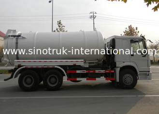 Large Capacity Heavy Duty Vacuum Sewage Truck 6X4 Euro2 290HP , ISO