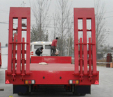 Низкие кровати цапфы тележки трейлера 3 Semi 80 тонн 17m для нагружая машины конструкции