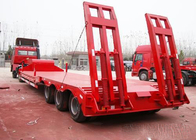 Низкие кровати цапфы тележки трейлера 3 Semi 80 тонн 17m для нагружая машины конструкции