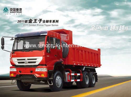Тележка 10Wheels 336HP RHD 25-30tons ZZ3251N3641W принца сброса SINOTRUK золотистая