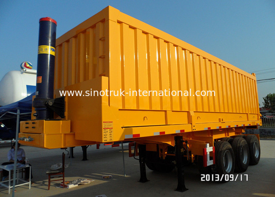 Semi цапфы 70Tons 25-45CBM тележки Tipper 3 трейлера для минировать/конструкция