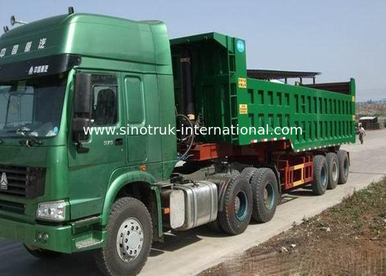 Гидровлическая Tipper тележка трейлера Semi 80 тонн 25-45CBM для перехода груза