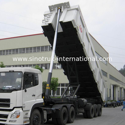Гидровлическая Tipper тележка трейлера Semi 80 тонн 25-45CBM для перехода груза