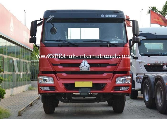 тележка коробки груза 336HP евро 2 8X4 LHD красная коммерчески 30-60 тонн