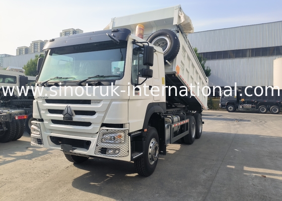 Sinotruk Howo Дэмп-грузовик 380hp 6 × 4 20CBM Белый с автоматической брезентой