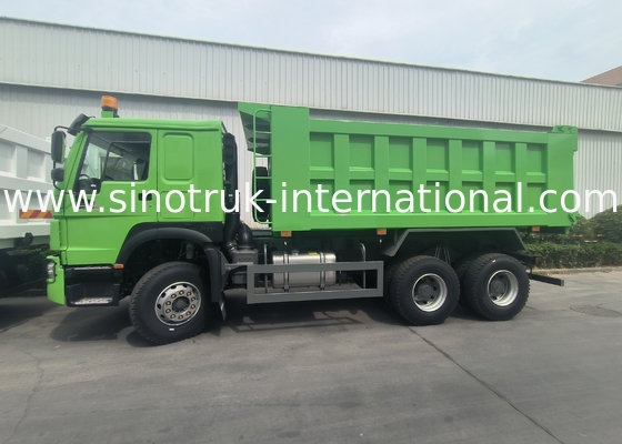 Sinotruk Howo Tipper Dump Truck Weichai 400hp 6 × 4 Lhd Зеленый средний подъем