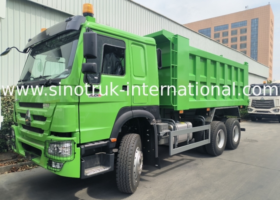 Sinotruk Howo Tipper Dump Truck Weichai 400hp 6 × 4 Lhd Зеленый средний подъем