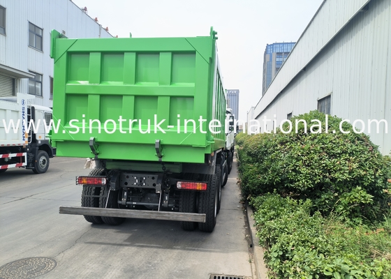 Sinotruk Howo Tipper Dump Truck Weichai 400hp 6 × 4 Lhd Зеленый средний подъем