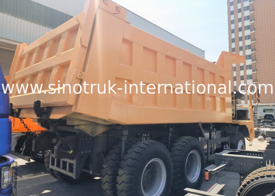 Sinotruk Howo Горный сбросщик 90 тонн 6 × 4 высокопрочный стальной грузовой корпус