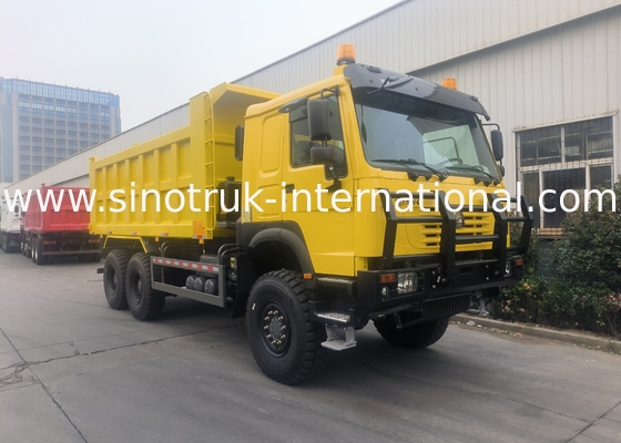 Sinotruk Howo Tipper Dump Truck 6 × 6 с полным приводом с 14,00R20 однотонной шиной 380 л.с.