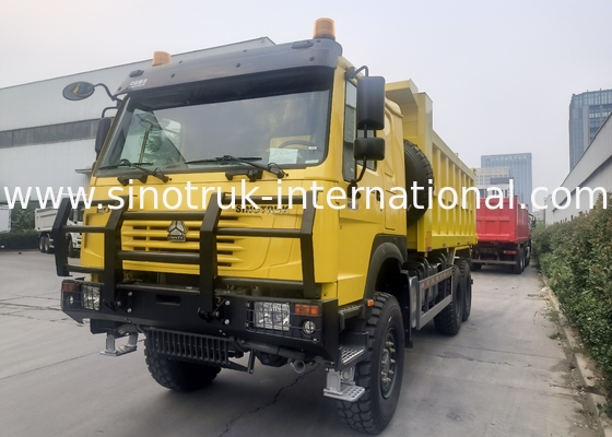 Sinotruk Howo Tipper Dump Truck 6 × 6 с полным приводом с 14,00R20 однотонной шиной 380 л.с.