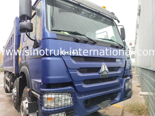 8X4 Blue Tipper Dump Truck 380hp 12 колес Белый H77L ZZ3317V3567B1 Тип U