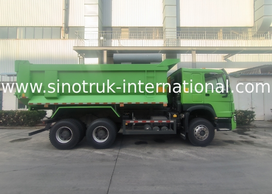 Sinotruk Howo Tipper Dump Truck 380hp 6 × 4 U Форма грузового кузова Зеленый цвет