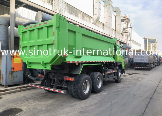 Sinotruk Howo Tipper Dump Truck 380hp 6 × 4 U Форма грузового кузова Зеленый цвет