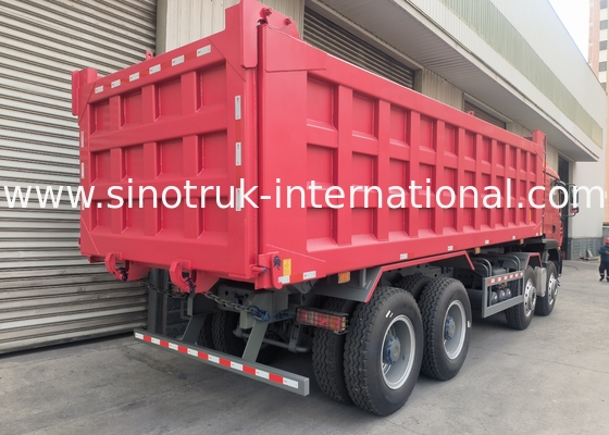 Sinotruk Howo Tipper Dump Truck Tx 400hp Euro 2 8 × 4 Lhd 12 колес Красный