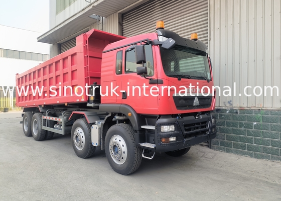Sinotruk Howo Tipper Dump Truck Tx 400hp Euro 2 8 × 4 Lhd 12 колес Красный