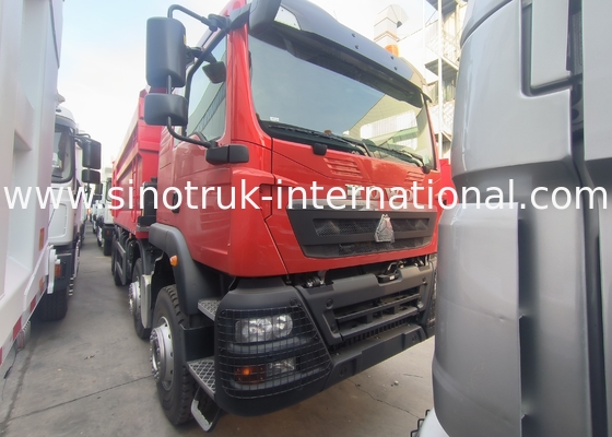 Sinotruk Howo Tipper Dump Truck Tx 400hp Euro 2 8 × 4 Lhd U-образный грузовой ящик Красный