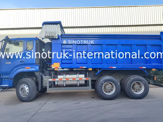 Мощный универсальный HOWO 6x4 380 HP Синий грузовик с 20CBM квадратной грузовой коробкой и водонепроницаемой брезентной пересадкой