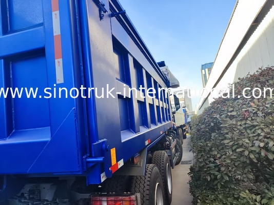 Мощный универсальный HOWO 6x4 380 HP Синий грузовик с 20CBM квадратной грузовой коробкой и водонепроницаемой брезентной пересадкой