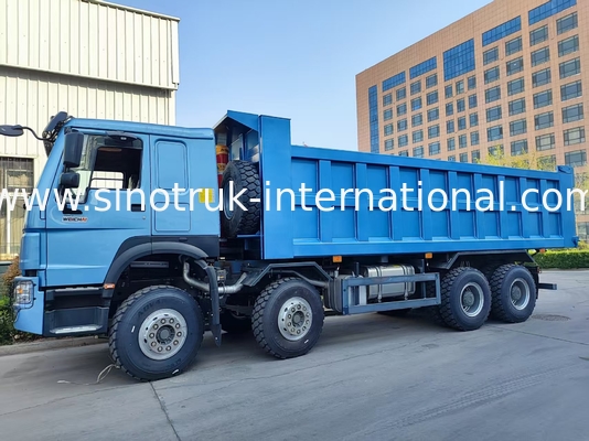 Увлекательный голубой HOWO 8×4 380HP 26.91CBM Дамп-Трак, где сила встречает точность в каждой нагрузке!