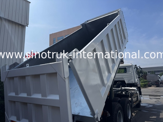 Самосвал SINOTRUK HOHAN Howo с центральным подъемом, двигатель Weichai 6 × 4, левостороннее рулевое управление, прямоугольный кузов, белый, 19-20 куб.м.