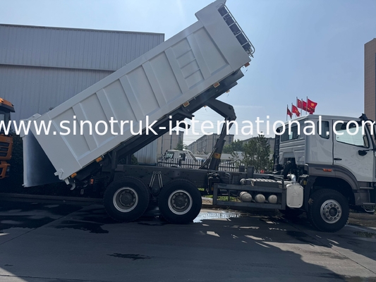 Самосвал SINOTRUK HOHAN Howo с центральным подъемом, двигатель Weichai 6 × 4, левостороннее рулевое управление, прямоугольный кузов, белый, 19-20 куб.м.