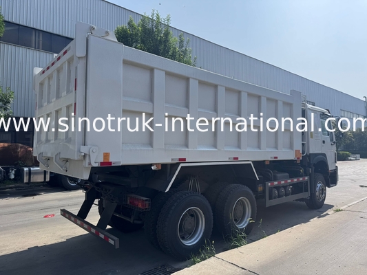 Двигатель SINOTRUK 371HP 6 × 4 LHD HOWO Дамп-Трак Белый 19-20CBM Средний подъем