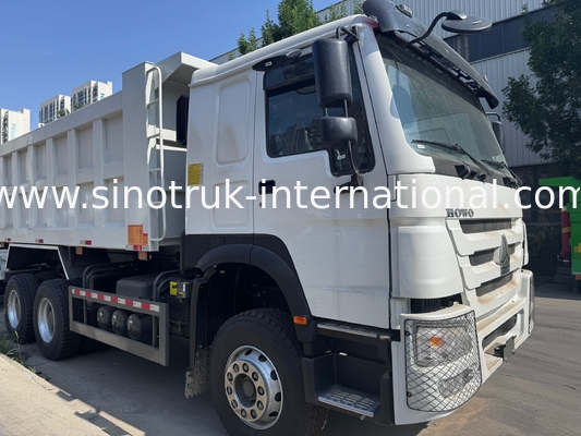 Двигатель SINOTRUK 371HP 6 × 4 LHD HOWO Дамп-Трак Белый 19-20CBM Средний подъем