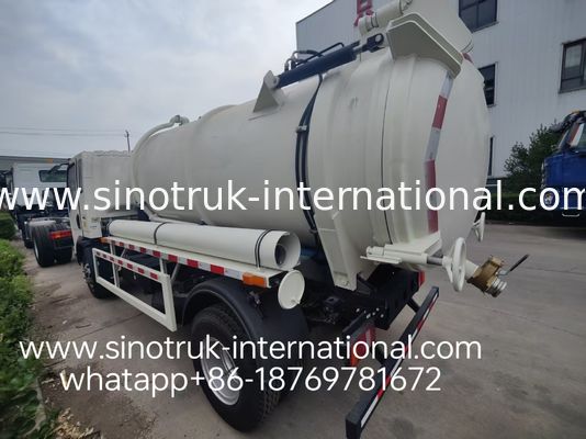 4*2 Водитель HOWO Водоотсос: 6м3 резервуар, 160 л.с., 8.00R20 шины, легкий водоотводный грузовик,эффективное санитарное транспортное средство