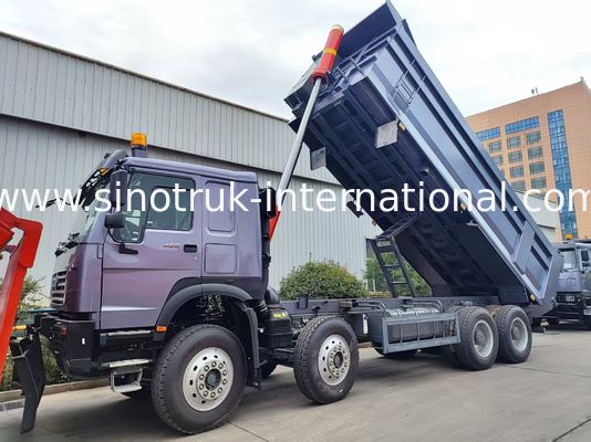 400HP HOWO 8*4 Dump Truck (Black): Featuring U-Shaped Hopper & Ghost-Face Cab