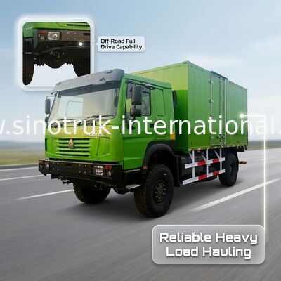 Грузовик 4X4 LHD с грузовым отсеком 5000*2300*2300 мм и задним мостом 16T для тяжелых перевозок