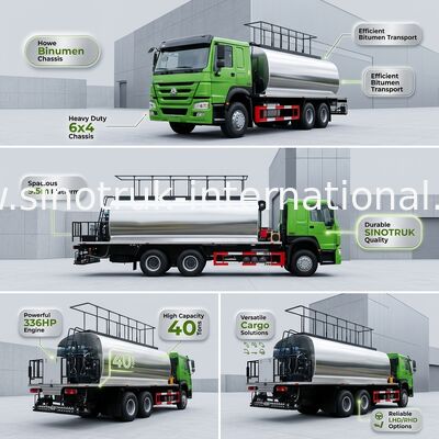 Правая тележка 6X4 336HP 10CBM битума привода HOWO 7
