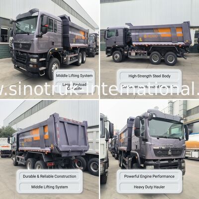SINOTRUK Heavy Duty Hauler TX Tipper Dump Truck с двигателем 380 л.с., грузоподъемностью 30-40 тонн и средним типом подъема
