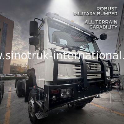 SINOTRUK HOWO Ghost Face с кабиной Тягач 6X6 Евро 2 430 л.с. Военный бампер Белый