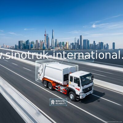 Тележка SINOTRUK 25CBM 6X4 LHD собрания отброса экипажа съемная