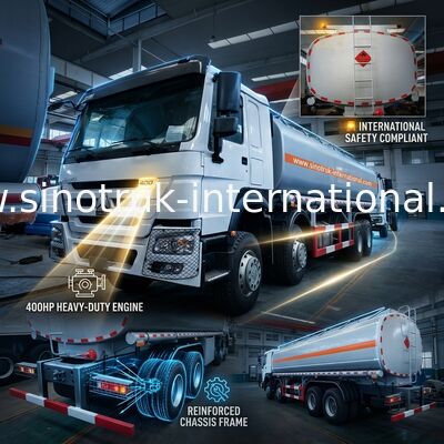Тележка масляного бака 8X4 высокой эффективности LHD Euro2 400HP 31000KG