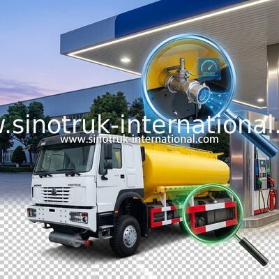 SINOTRUK HOWO 25CBM Нефтяной резервуар грузовик 10 колес 400hp 6 × 6 Многокомнаты