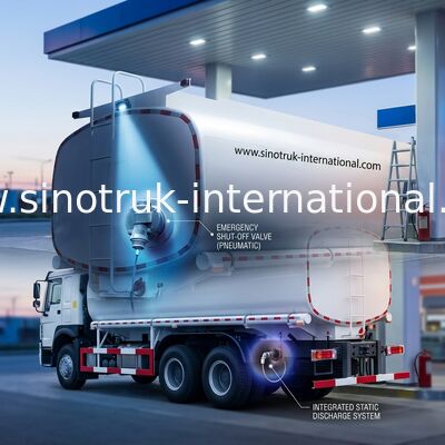 Белизна тележки масляного бака 10Wheels SINOTRUK HOWO 6X4 25CBM 400Hp