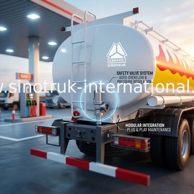 20CBM Sinotruk Howo Semi Truck Топливный бак 6x4 Lhd Euro2 371hp