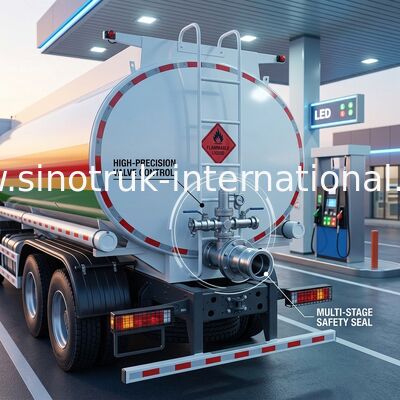 SINOTRUK HOWO Красный 380 л.с. 8×4 12 колес высокомощный нефтяной танк