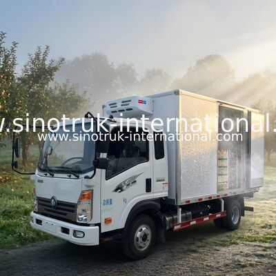 овощи транспортируя 5 тонн Refrigerated тележка с закрытым Van 4×2