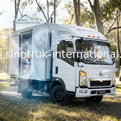 Белое SINOTRUK HOWO тележка 140HP LHD 10 тонн Refrigerated