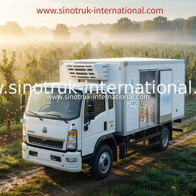 Энергопотребление тележки коробки тонны HOWO 4×2 5-10 небольшое Refrigerated низкое