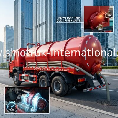 тележка всасывания нечистот 15CBM LHD 336HP, тележка септического бака нагнетая