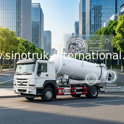Давление тележки всасывания нечистот SINOTRUK HOWO высокое очищая 15CBM LHD 290HP
