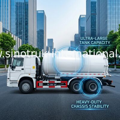 Тележка 16CBM LHD 6X4 Euro2 290HP всасывания нечистот оборудования чистки сточной трубы,