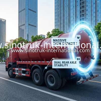 Профессиональная тележка насоса сточной трубы всасывания вакуума 16CBM LHD 336HP/тележка шуги