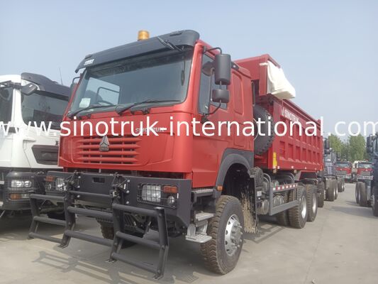 430 л.с. красный самосвал HOWO 6x6 с полным приводом и кабиной "Призрачное лицо"