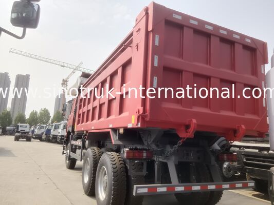 430 л.с. красный самосвал HOWO 6x6 с полным приводом и кабиной "Призрачное лицо"