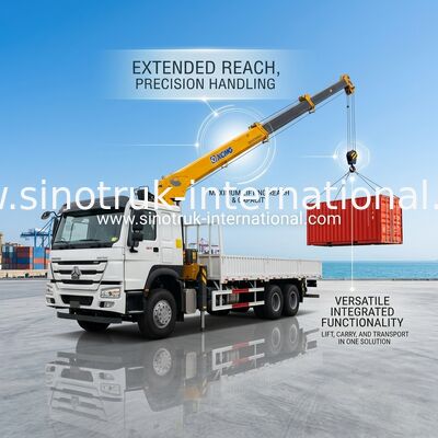 SINOTRUK грузовик монтированные краны оборудование 12 тонн XCMG для подъема 6X4 400 л.с.